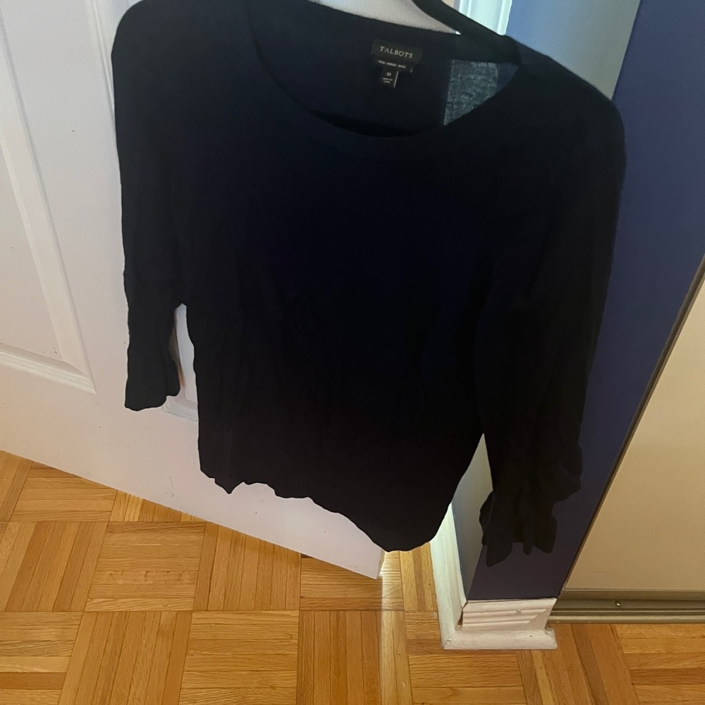 Talbots Women's Navy Long Sleeve Top